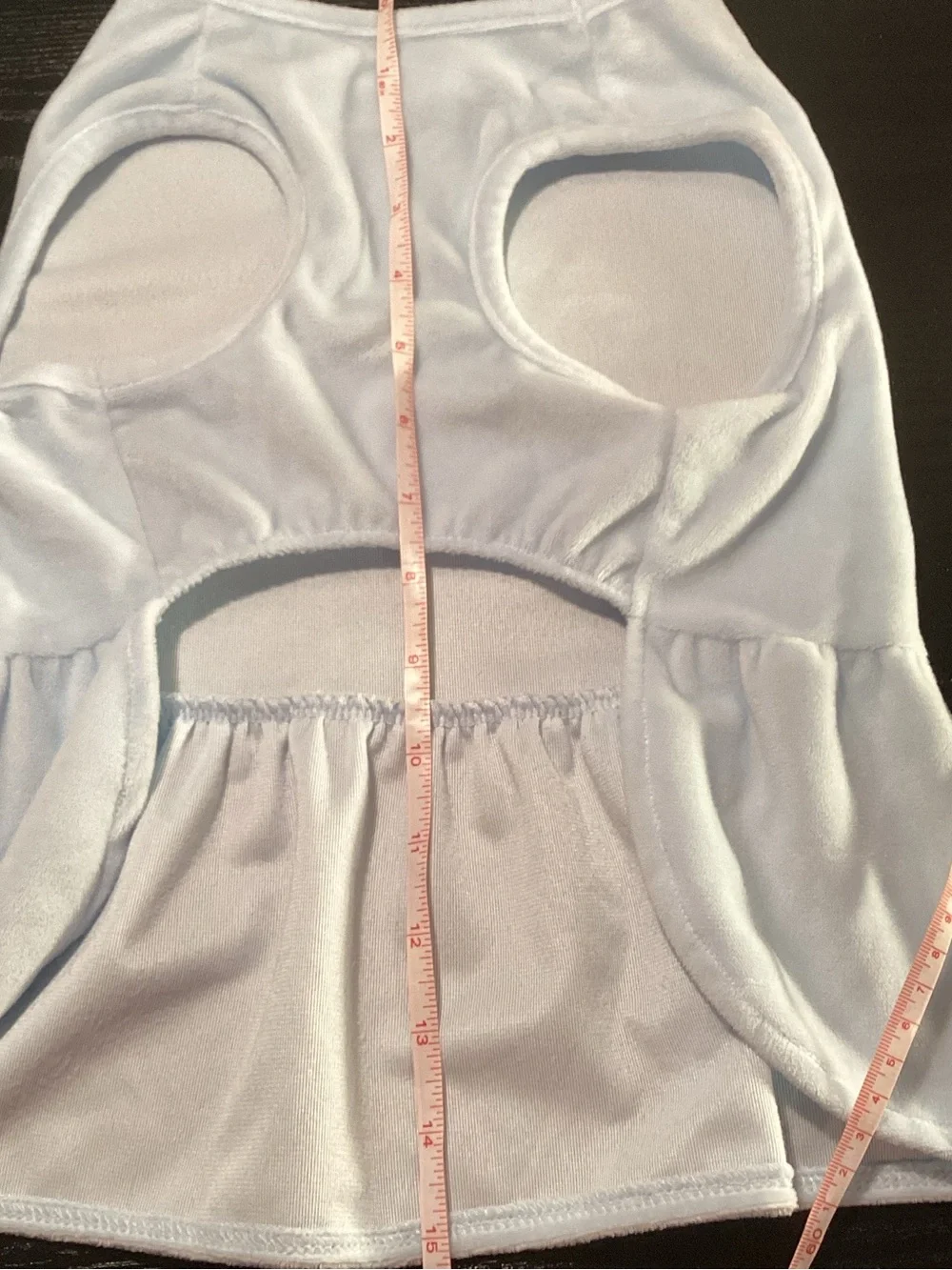 Juicy Couture Pale Blue Velour Ruffle Hem Dog Dress